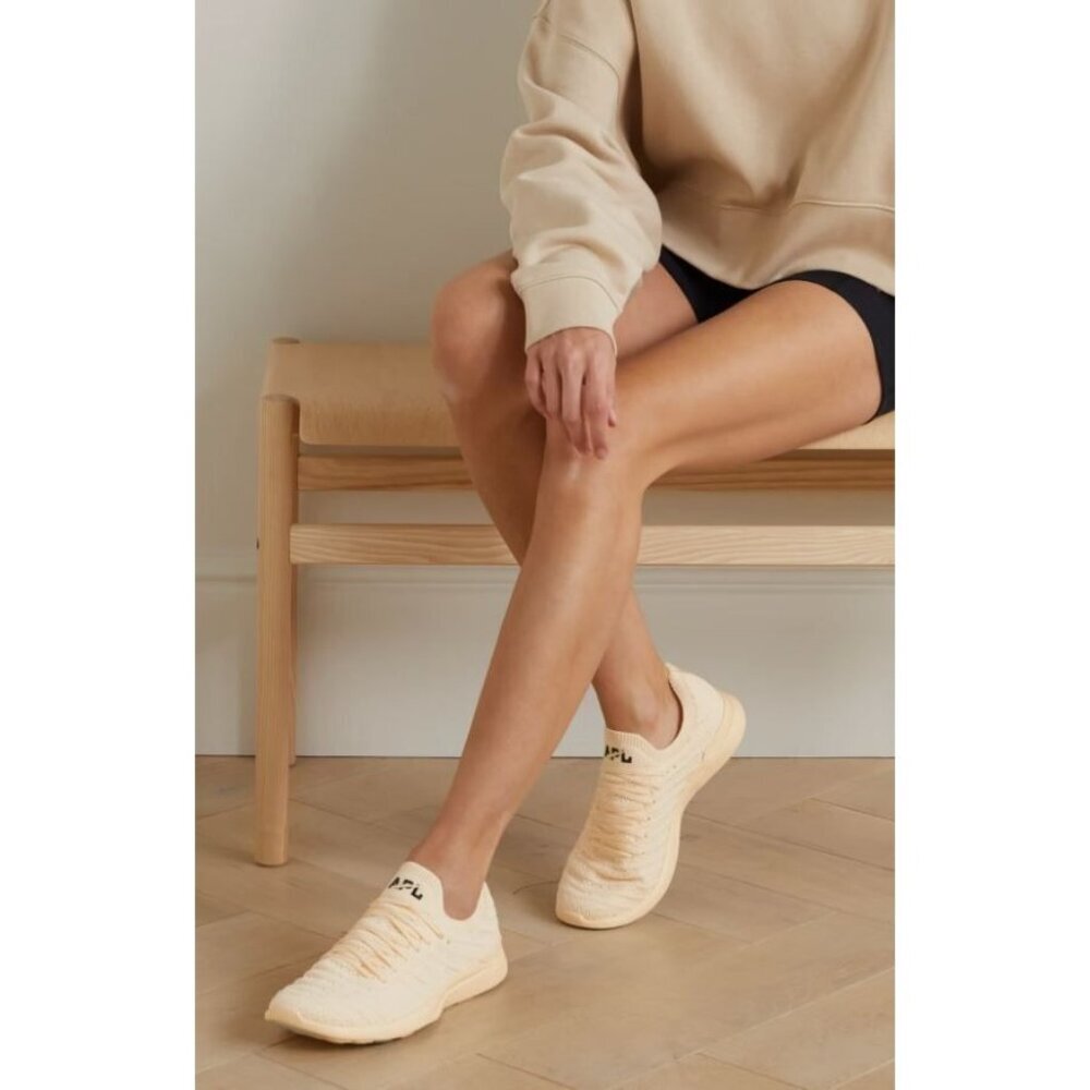 Free People Cream APL Techloom Wave Trainers Sneakers Knit Size EU 41 US 10 New